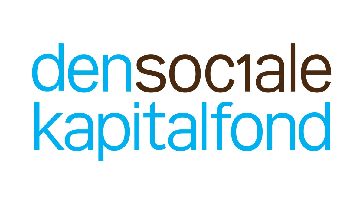 Den sociale kapitalfond logo - tekst ud i et